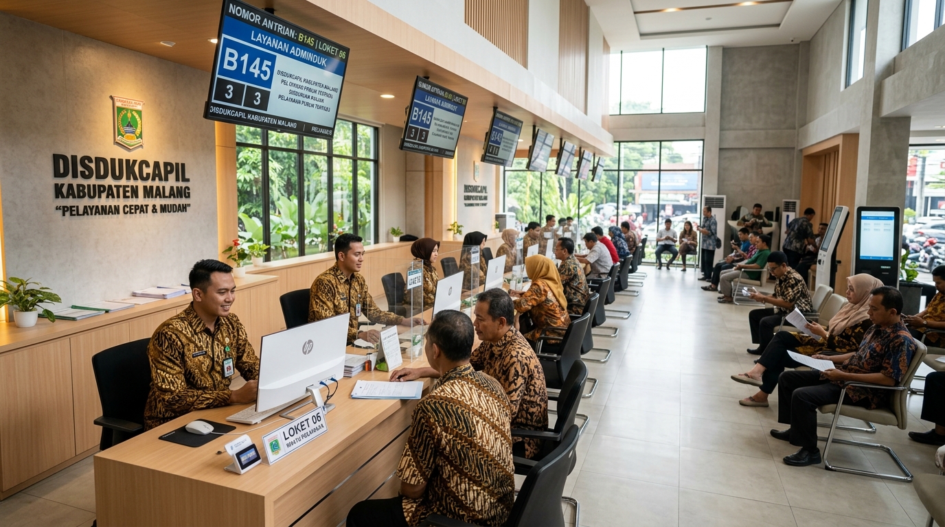 Ruang Pelayanan Ramah dan Modern Disdukcapil Nganjuk