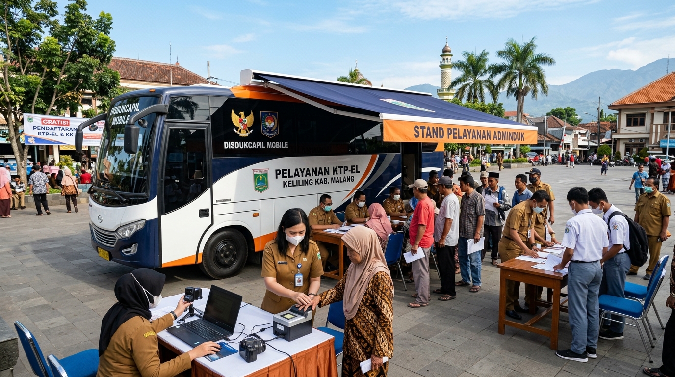 Layanan Keliling Jemput Bola di Alun-Alun Nganjuk